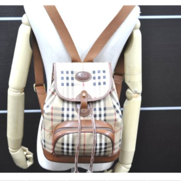 Authentic Burberrys Nova Check PVC Leather Backpac - Picture 13 of 16